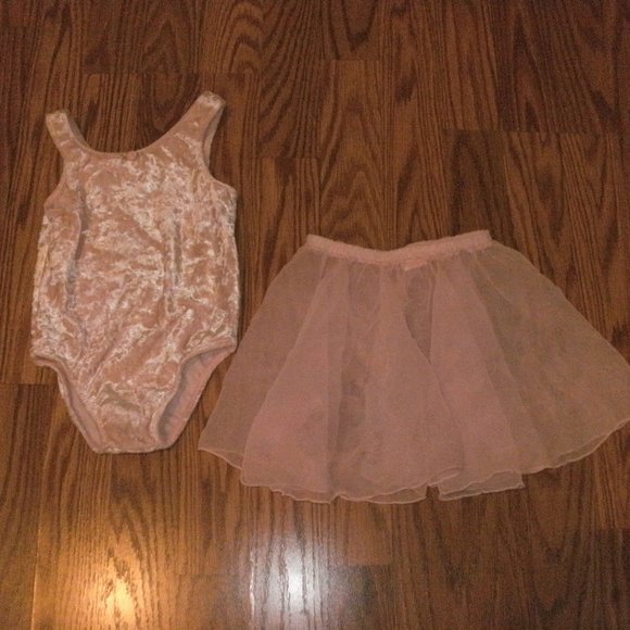 Ballet Outfit AMERICAN GIRL DOLL Pink Velour Leotard & Pink Chiffon Dance Skirt - Picture 1 of 3